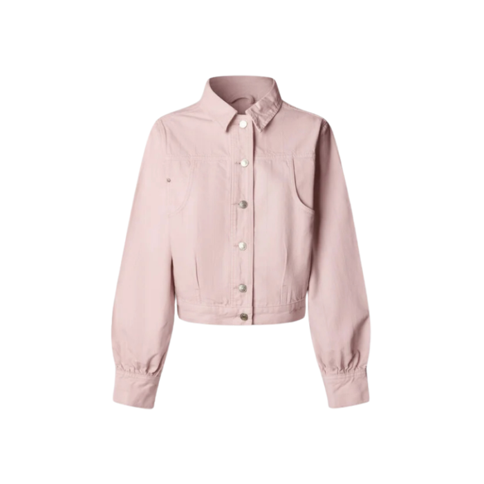 Mixtas Regular Fit Denim Jacket for Women | Tonal Stripe Print Denim