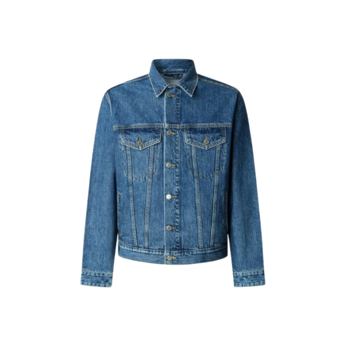 Mixtas Jackets Men's Regular Fit Blue Denim Jacket with Front Button Closure